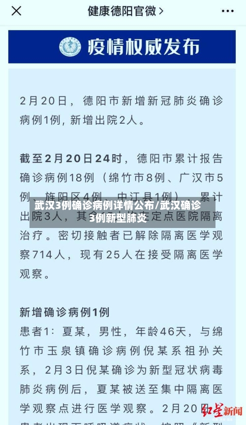 武汉3例确诊病例详情公布/武汉确诊3例新型肺炎