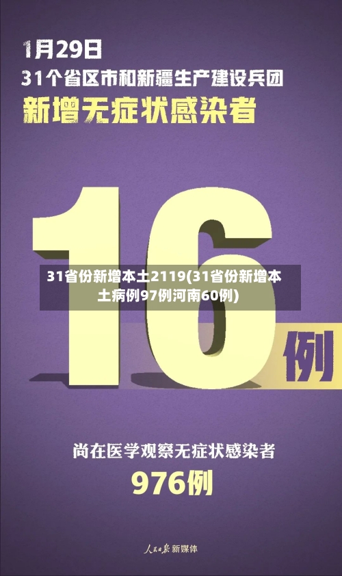31省份新增本土2119(31省份新增本土病例97例河南60例)-第2张图片