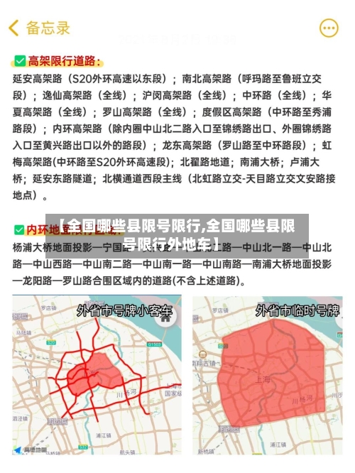 【全国哪些县限号限行,全国哪些县限号限行外地车】-第2张图片