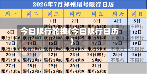 今日限行轮换(今日限行日历)-第2张图片
