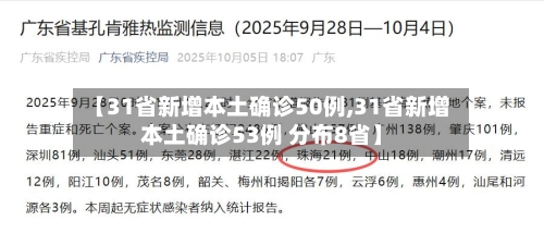 【31省新增本土确诊50例,31省新增本土确诊53例 分布8省】-第2张图片