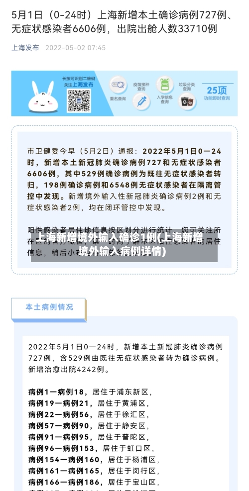 上海新增境外输入确诊1例(上海新增境外输入病例详情)