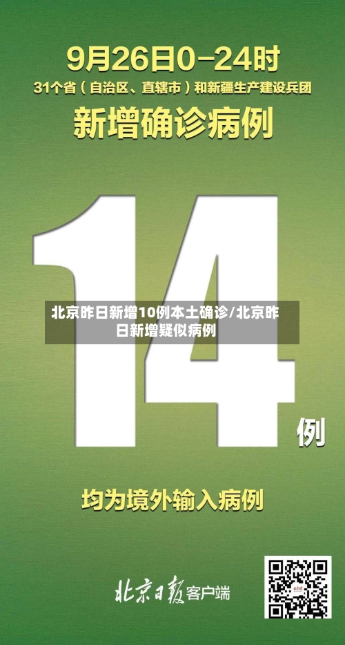 北京昨日新增10例本土确诊/北京昨日新增疑似病例