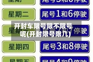 开封车限号限不限号呢(开封限号限几)