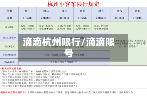 滴滴杭州限行/滴滴限号