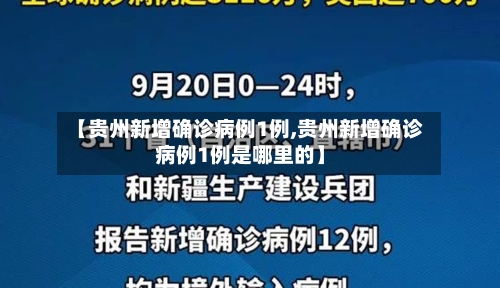 【贵州新增确诊病例1例,贵州新增确诊病例1例是哪里的】-第3张图片