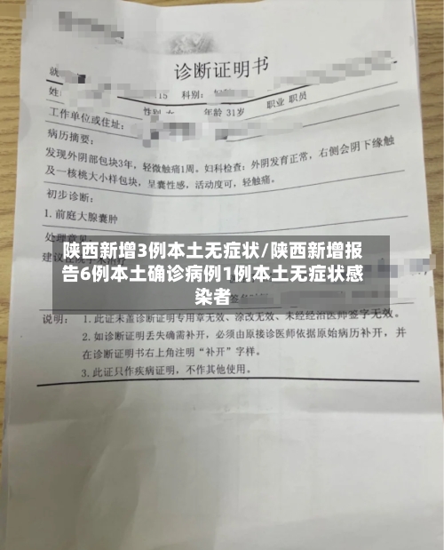 陕西新增3例本土无症状/陕西新增报告6例本土确诊病例1例本土无症状感染者-第2张图片