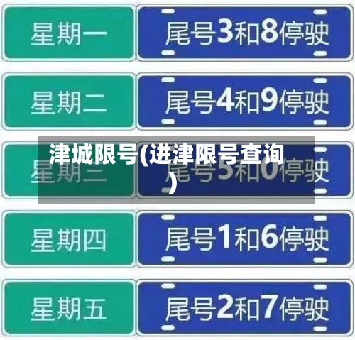 津城限号(进津限号查询)