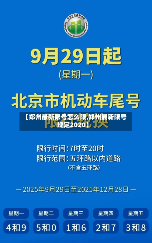 【郑州最新限号怎么限,郑州最新限号规定2020】