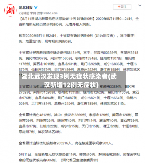 湖北武汉发现3例无症状感染者(武汉新增12例无症状)-第2张图片
