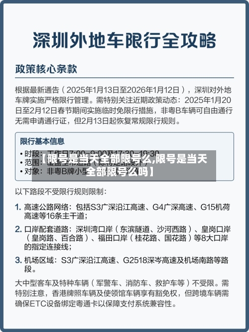 【限号是当天全部限号么,限号是当天全部限号么吗】