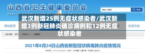 武汉新增25例无症状感染者/武汉新增3例新冠肺炎确诊病例和12例无症状感染者-第2张图片