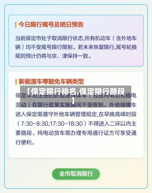 【保定限行排名,保定限行路段】-第3张图片