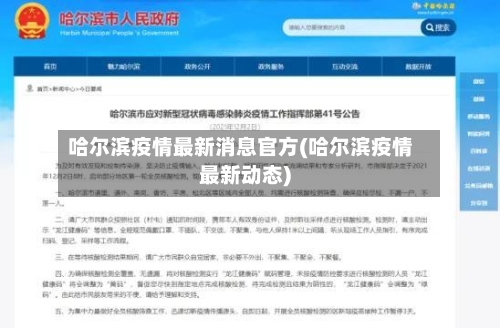 哈尔滨疫情最新消息官方(哈尔滨疫情最新动态)-第2张图片