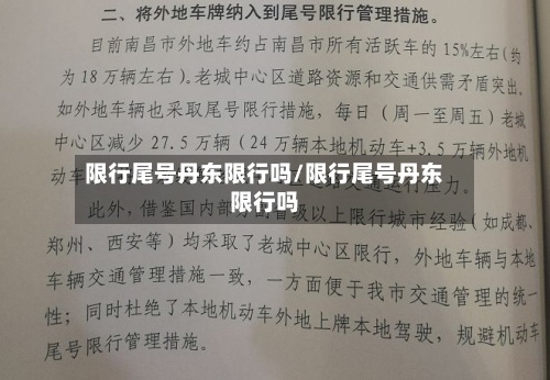 限行尾号丹东限行吗/限行尾号丹东限行吗-第2张图片