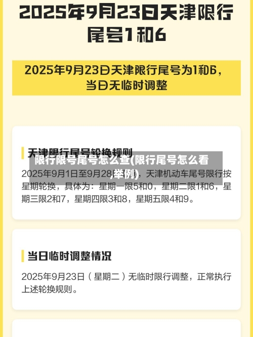 限行限号尾号怎么查(限行尾号怎么看,举例)-第2张图片