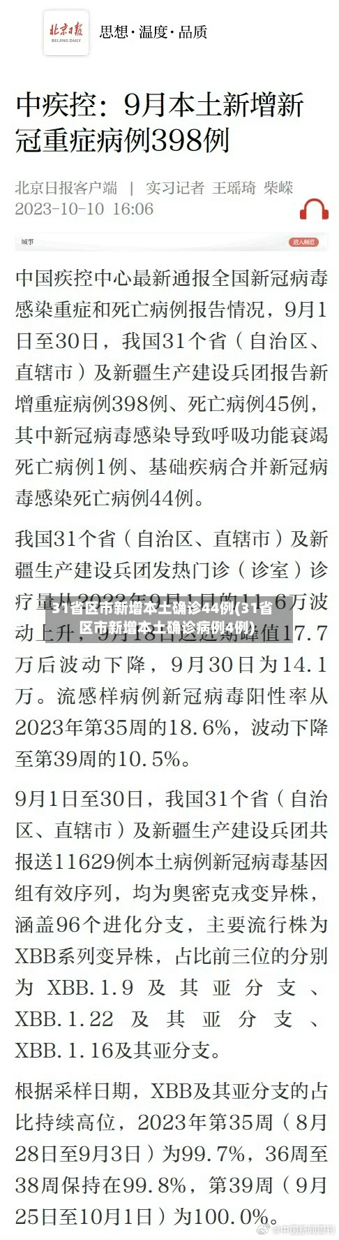 31省区市新增本土确诊44例(31省区市新增本土确诊病例4例)-第3张图片