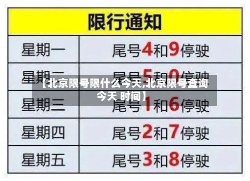 【北京限号限什么今天,北京限号查询 今天 时间】-第3张图片