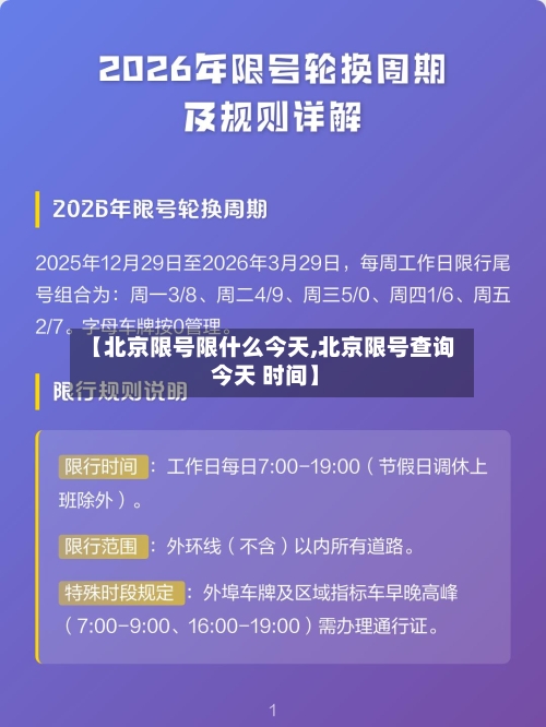 【北京限号限什么今天,北京限号查询 今天 时间】