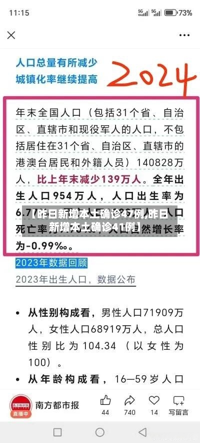 【昨日新增本土确诊47例,昨日新增本土确诊41例】