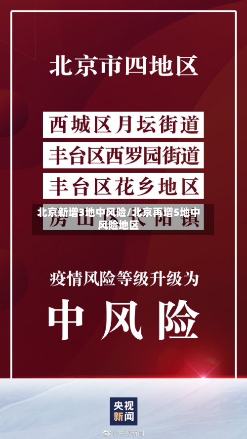 北京新增3地中风险/北京再增5地中风险地区-第2张图片