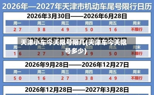 天津小车今天限号限几(天津车今天限号多少)-第2张图片