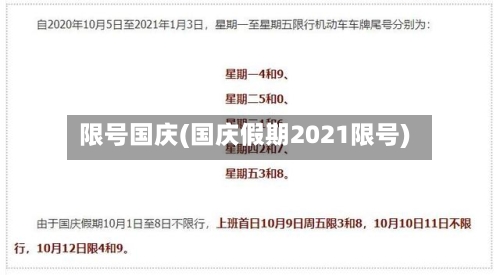 限号国庆(国庆假期2021限号)