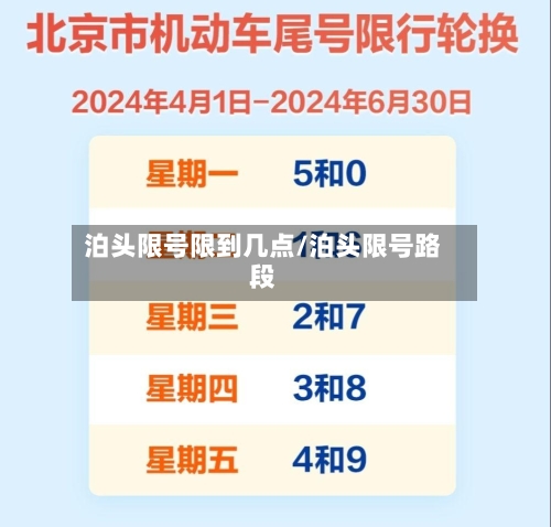 泊头限号限到几点/泊头限号路段-第2张图片