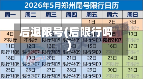 后退限号(后限行吗)-第2张图片