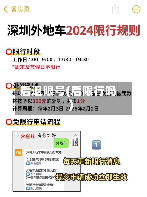 后退限号(后限行吗)