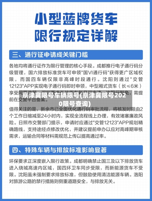 京津冀限号车辆限号(京津冀限号2020限号查询)-第3张图片