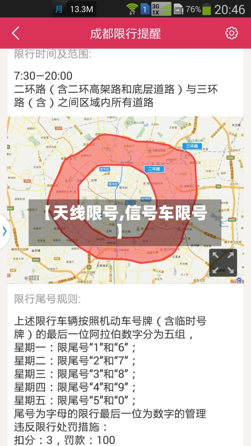 【天线限号,信号车限号】