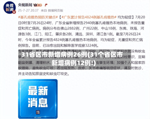 31省区市新增病例26例(31个省区市新增病例12例!)