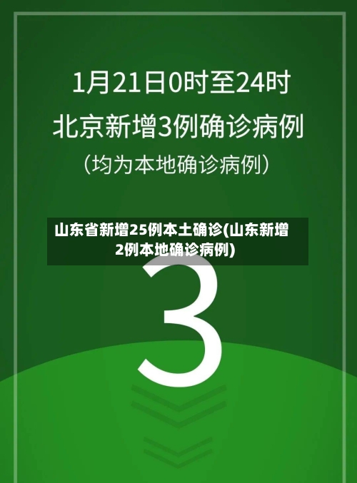 山东省新增25例本土确诊(山东新增2例本地确诊病例)-第2张图片