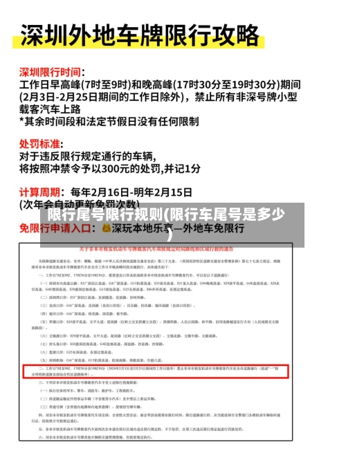 限行尾号限行规则(限行车尾号是多少)