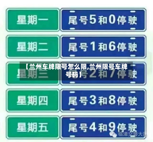 【兰州车牌限号怎么限,兰州限号车牌号码】