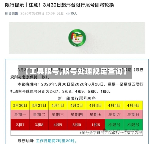 【工具限号,限号处理规定查询】-第3张图片