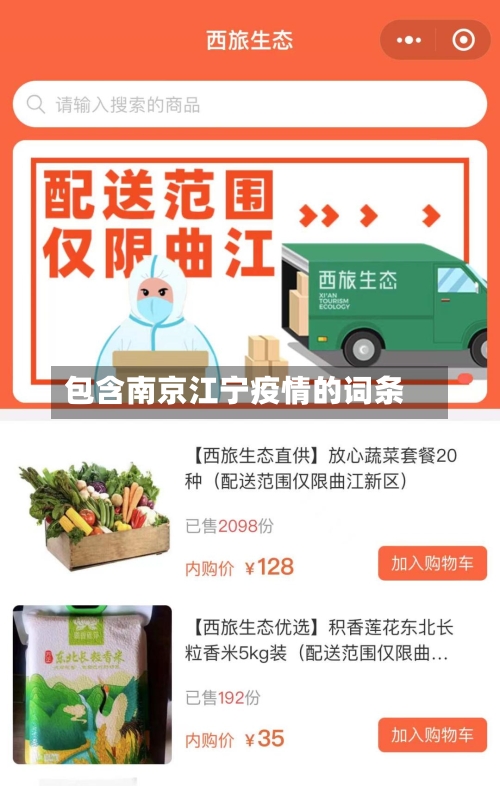 包含南京江宁疫情的词条