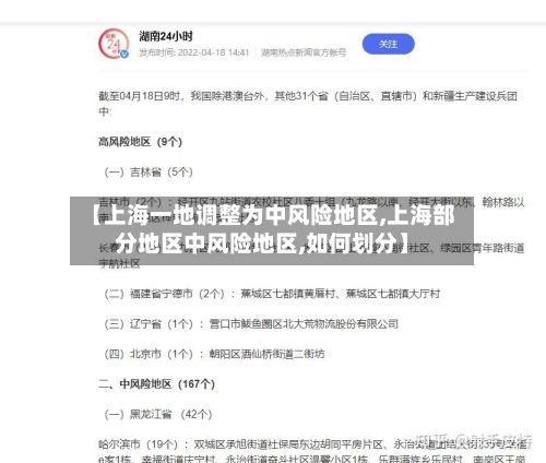 【上海一地调整为中风险地区,上海部分地区中风险地区,如何划分】-第2张图片
