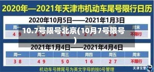 10.7号限号北京(10月7号限号)-第2张图片