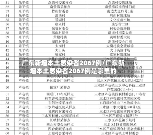 广东新增本土感染者2067例/广东新增本土感染者2067例是哪里的-第3张图片