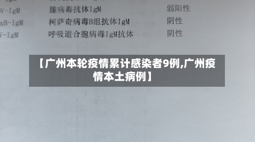 【广州本轮疫情累计感染者9例,广州疫情本土病例】