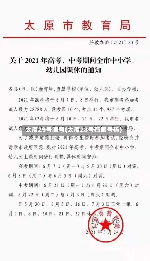 太原29号限号(太原28号有限号码)-第3张图片