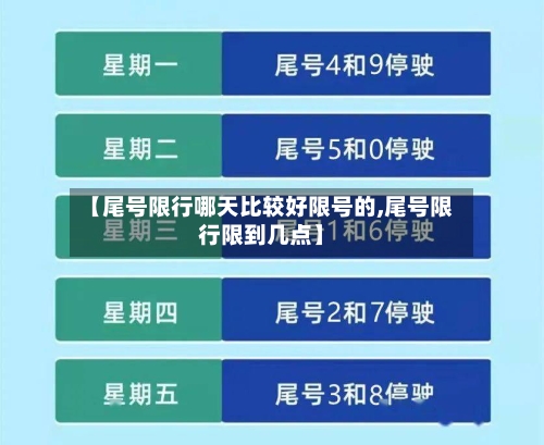 【尾号限行哪天比较好限号的,尾号限行限到几点】-第2张图片