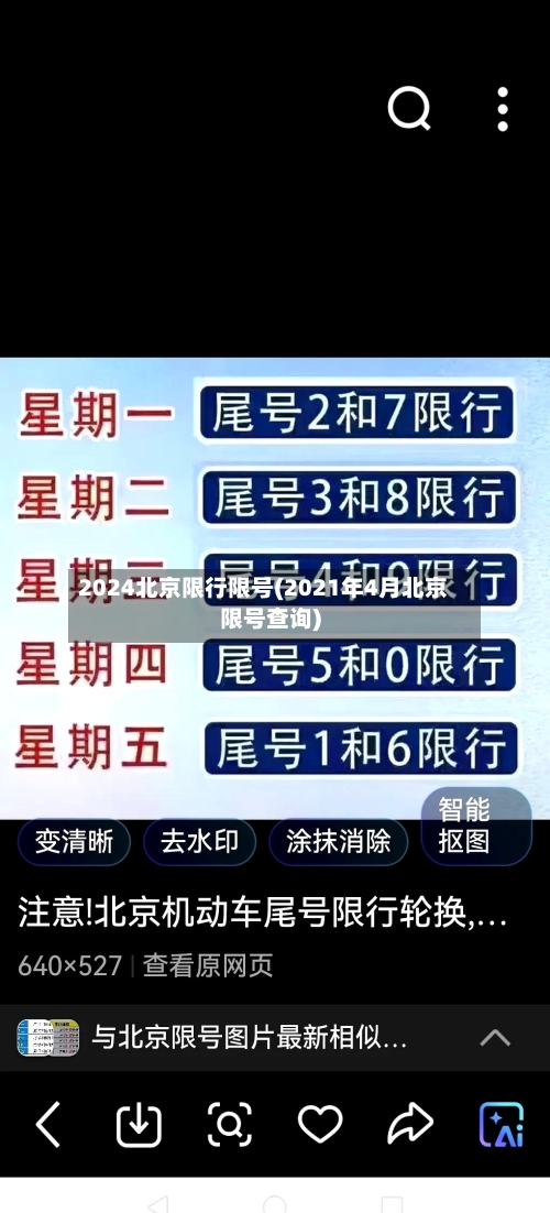 2024北京限行限号(2021年4月北京限号查询)-第2张图片