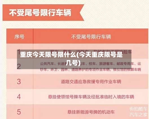 重庆今天限号限什么(今天重庆限号是几号)-第2张图片