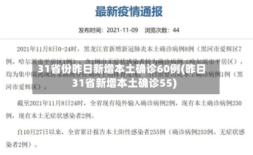 31省份昨日新增本土确诊60例(昨日31省新增本土确诊55)