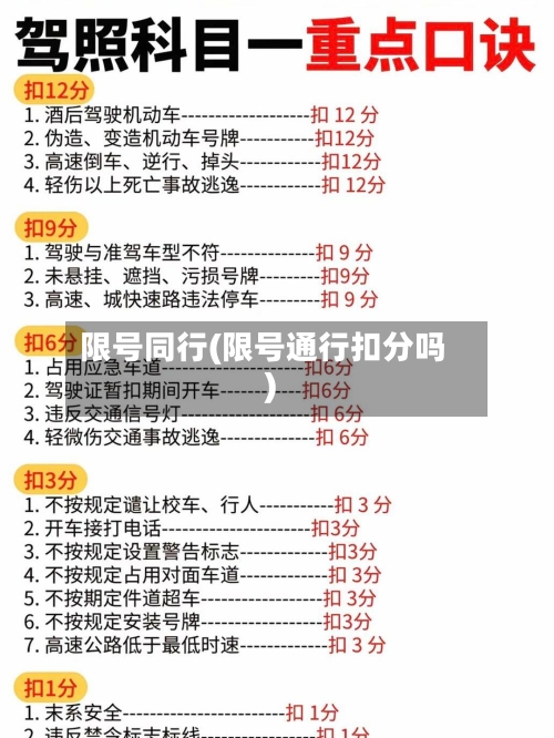 限号同行(限号通行扣分吗)