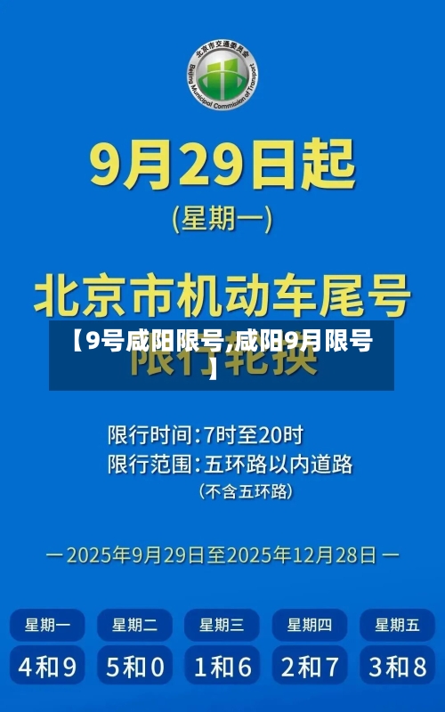 【9号咸阳限号,咸阳9月限号】