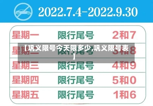 【巩义限号今天限多少,巩义限号表】